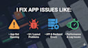 fix flutter app bugs, flutter bugs, flutter fixes, UI bugs