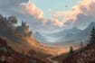 do fantasy background and landscape
