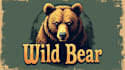 design realistic wild bear logo