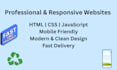 create a responsive modern website using HTML CSS and java script
