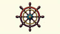 make eye catching nautical ship wheel logo