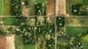 create estate aerial maps with specific logo labels