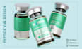 create premium peptide vial and pharmaceutical label design