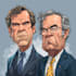 do newyorker, political comic strip in cartoon style