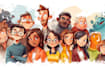 draw unique cartoon couple illustration