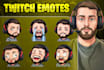 design animated chibi style emotes for twitch and kick