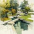 make watercolor landscape design