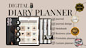 design custom printable planner, journal, workbook, logbook and diary planner