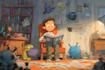 create original children story book illustration