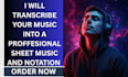 create custom piano sheet music or lead sheets from your audio