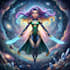 design superhero with glowing powers and effects