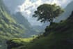 make amazing fantasy landscape illustration