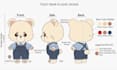 draw custom plushie reference sheet stuffed animal character ych concept