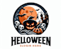 create a fire halloween logo