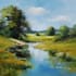 paint a real landscape oil painting on canvas