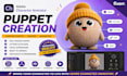 design a high quality 3d pixar style character puppet
