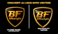 convert ai logo into high quality vector or revamp it