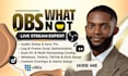 setup or fix obs studio, streamlabs, vmix for whatnot twitch tiktok kick live
