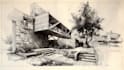 draw architectural building sketch and landscape drawings