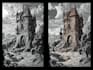 create dark art medieval detailed illustration