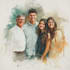 create a watercolor family portrait