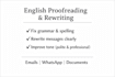 rewrite and correct english sentences and messages
