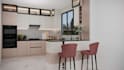 design a modern and functional kitchen with 3d rendering