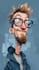 draw a funny caricature with my style