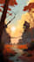 create stylized environment concept art, fantasy background