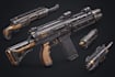create weapon design and illustration