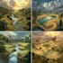 illustrate environments, landscapes, board game, concept art
