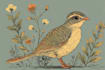 draw an animal and botanical illustration