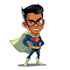 design premium superhero caricature character