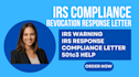 write an irs warning or revocation response letter for your nonprofit