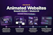 build an animated website with smooth scroll, micro interactions and modern UI