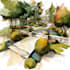 make watercolor landscape design