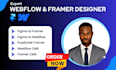 design or develop webflow website figma to webflow duplicate webflow website