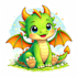 do awesome cute dragon logo