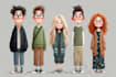 design cute cartoon characters