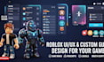 design roblox ui ux, custom gui, game ui design, scripting and roblox gui