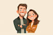 do couples art vector portrait