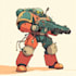 desing a warhammer 40k character illustration