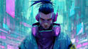 design anime character , cyberpunk character