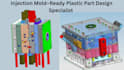 design injection mold, plastic part, and manufacturable mold ready 3d models