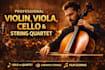 record solo violin, viola, cello or string quartet
