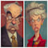draw artistic cartoon caricatures