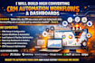 build high converting hubspot zoho CRM automation workflows and dashboard