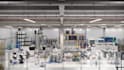 redesign 3d industrial warehouse, factory storage, pallet rack,logistic facility