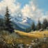 paint landscape in real oil painting on canvas