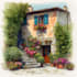 paint digital watercolour house illustration